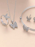 Saphir | Set Brillance Papillon – Bijoux en Strass 5 Pièces